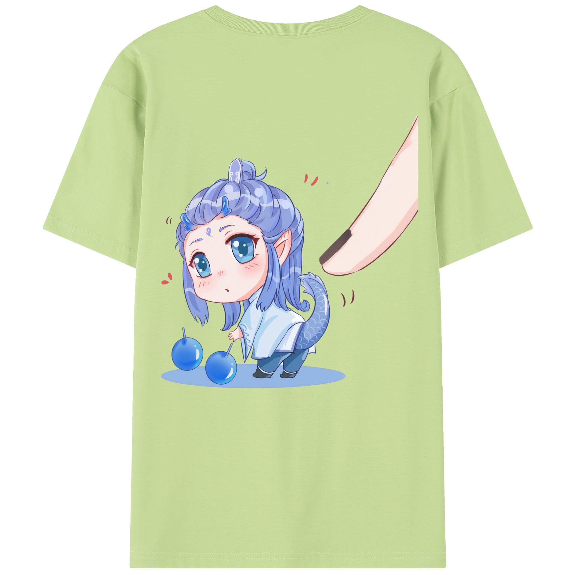 （画像用） Ne Zha 2 ナタ 魔童の大暴れ 綿100％半袖Tシャツ（背面プリント）